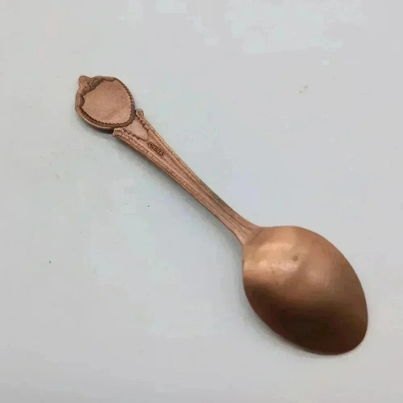 Vintage Arkansas est 1836 Souvenir Copper Spoon Kitschy Cool!! - Picture 3 of 3